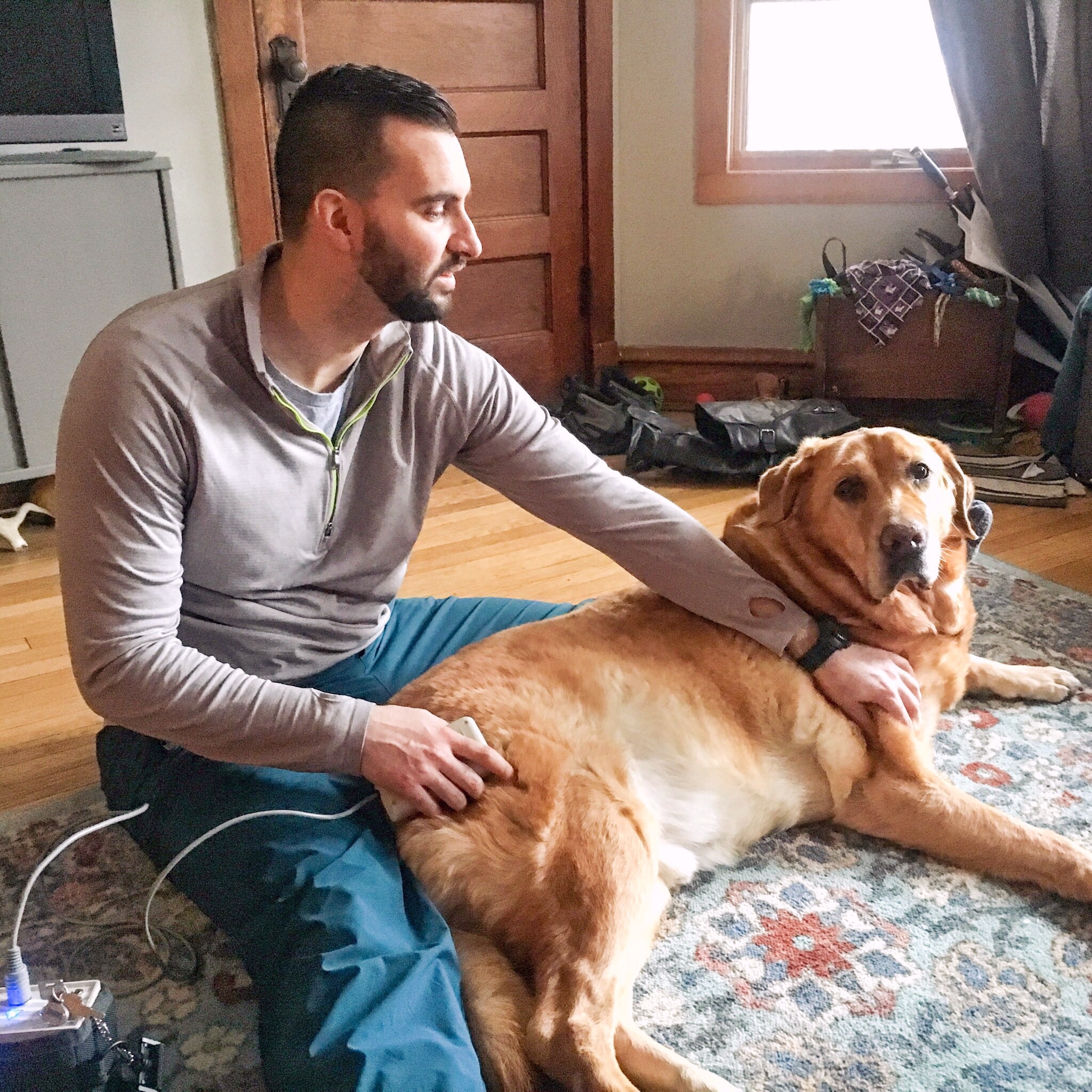 Dex receiving laser therapy